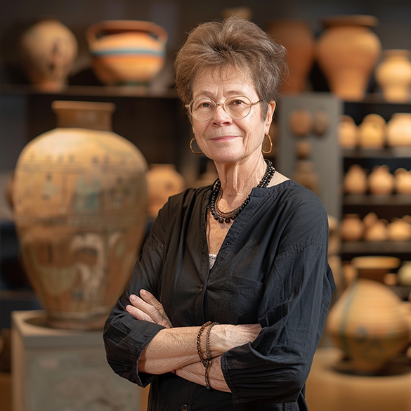 Portrait-Photography of a 53-year-old female Museum Curator